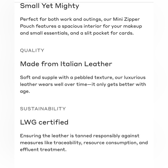 Cuyana mini zippered pouch - Picture 6 of 14